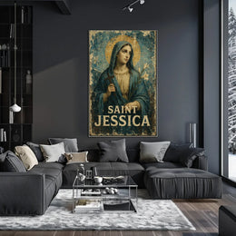 Saint Jessica Vintage Religious Art Poster