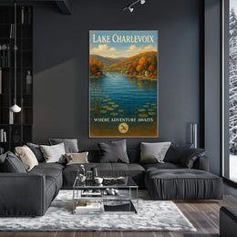 Lake Charlevoix Autumn Serenity Travel Poster