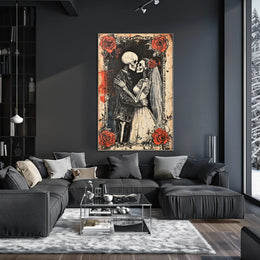 Eternal Love Skeletons Day of the Dead Cultural Poster