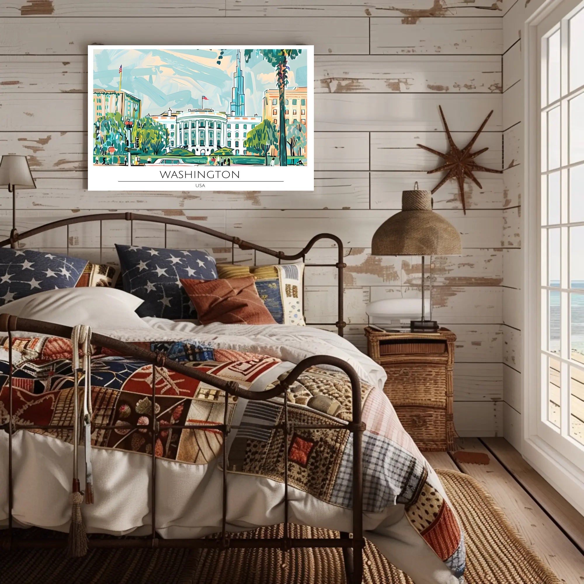 Washington D.C. Illustration Poster