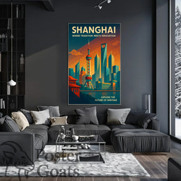 Shanghai: Tradition Meets Innovation Urban or Cityscape Poster