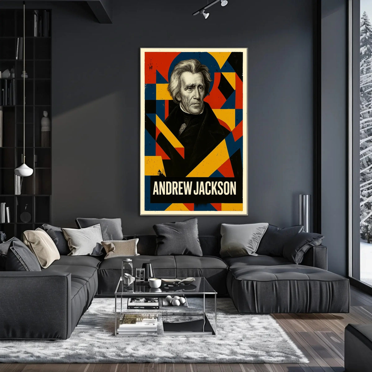 Andrew Jackson 7th President of the United States Abstract Pop Poster
