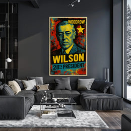 Woodrow Wilson 28th President of the United States Graffiti Pop Art Poster