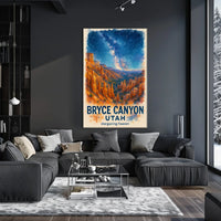 Bryce Canyon Nightscape: Stars and Hoodoos Art Print