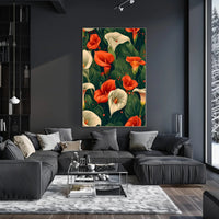 Vibrant Calla Lilies Wall Art Print