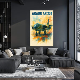 Arado AR 234 Vintage WWII Aviation Art Poster