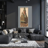 Kaaswaag in Alkmaar Illustration Poster PosterGoat