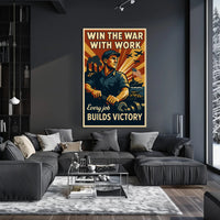 World War II Home-Front Labor Propaganda Poster