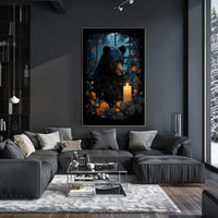 Bear In Candlelight Poster