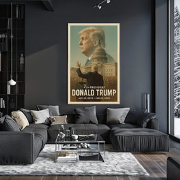 Trump Leadership Resolve Patriotic Portrait Poster