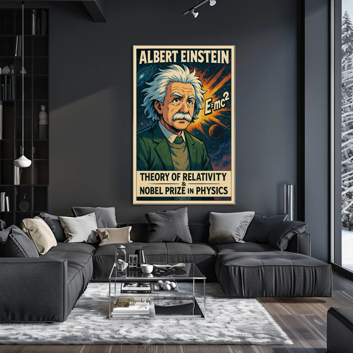 Einstein Relativity Abstract Wanderlust Poster