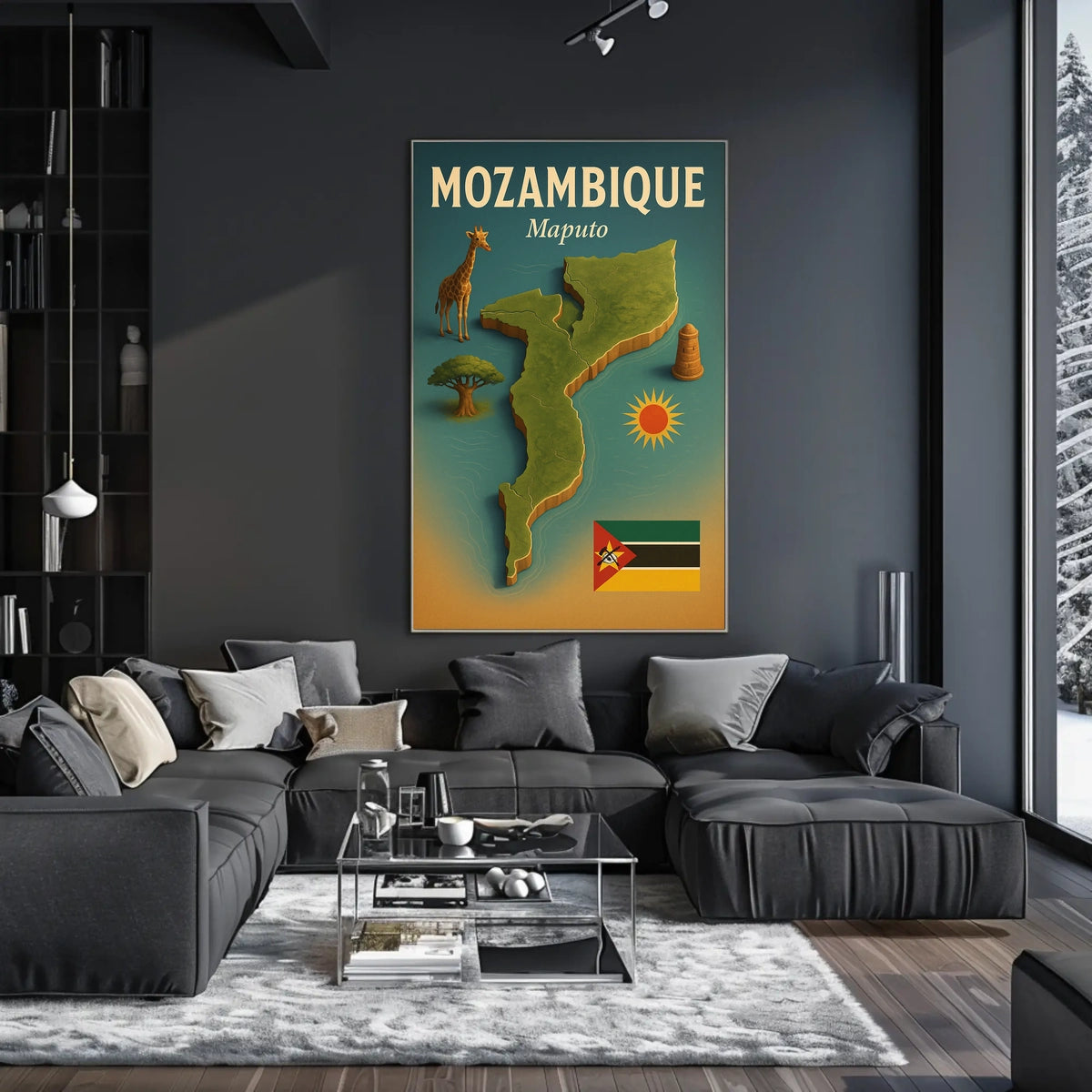 Mozambique Travel Poster