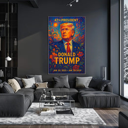 Donald Trump 47th President Patriotic Realism Poster