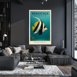 Heniochus Butterflyfish Poster