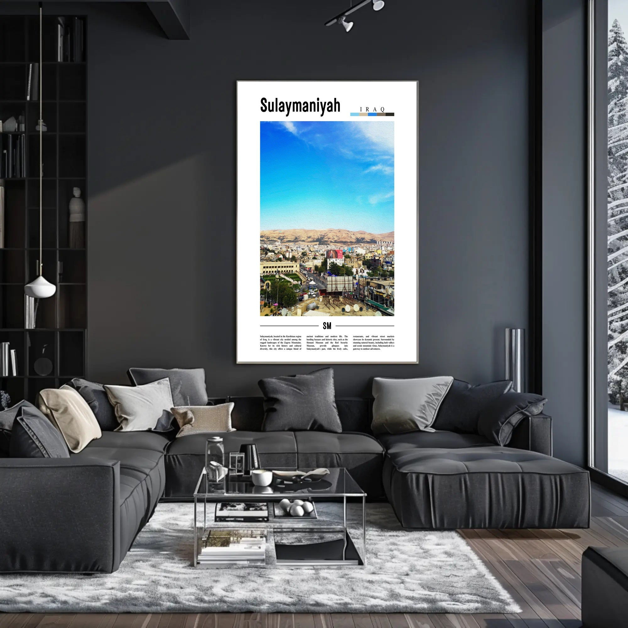 Sulaymaniyah Cityscape: Dynamic Kurdistan Travel Poster PosterGoat