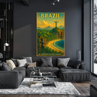 Brazilian Vibrance: Christ the Redeemer Travel Poster