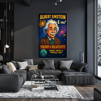 Albert Einstein Nobel Prize 1921 Vintage Scientific Wall Art Portrait Decor Poster