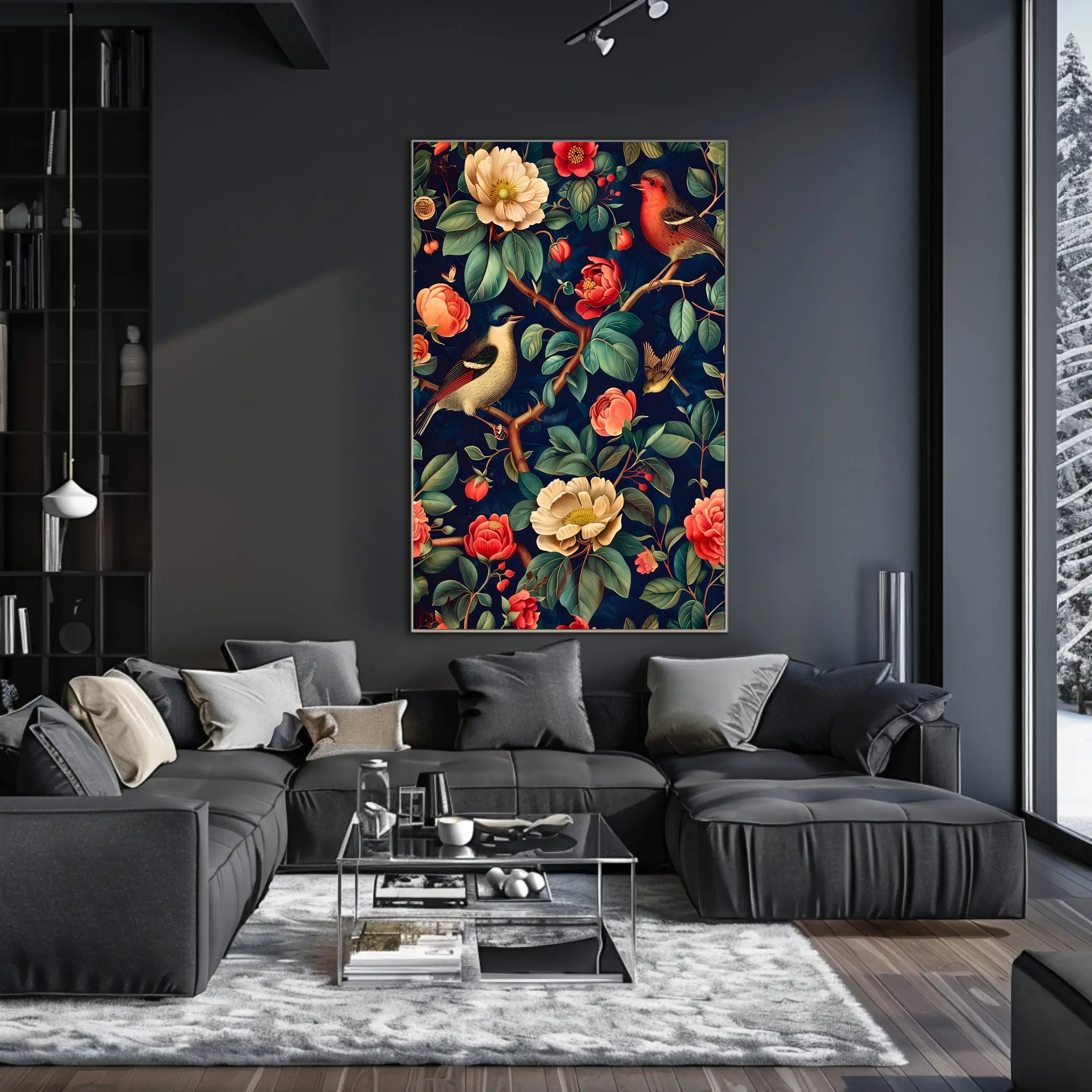 Enchanted Garden Birds Wall Art Print