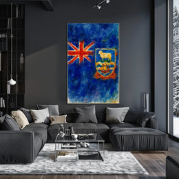 Falkland Islands Flag Watercolor Art Poster