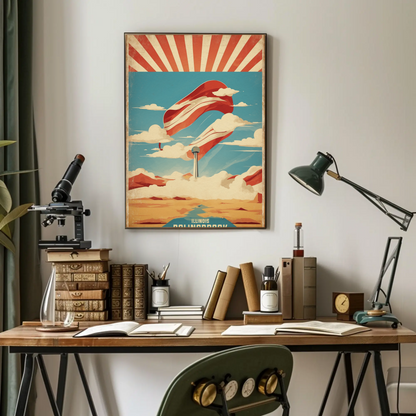 Bolingbrook Illinois Cityscape Art Print Vintage Travel Poster