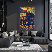 Czechia Mosaic Art Poster