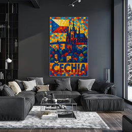 Czechia Mosaic Art Poster