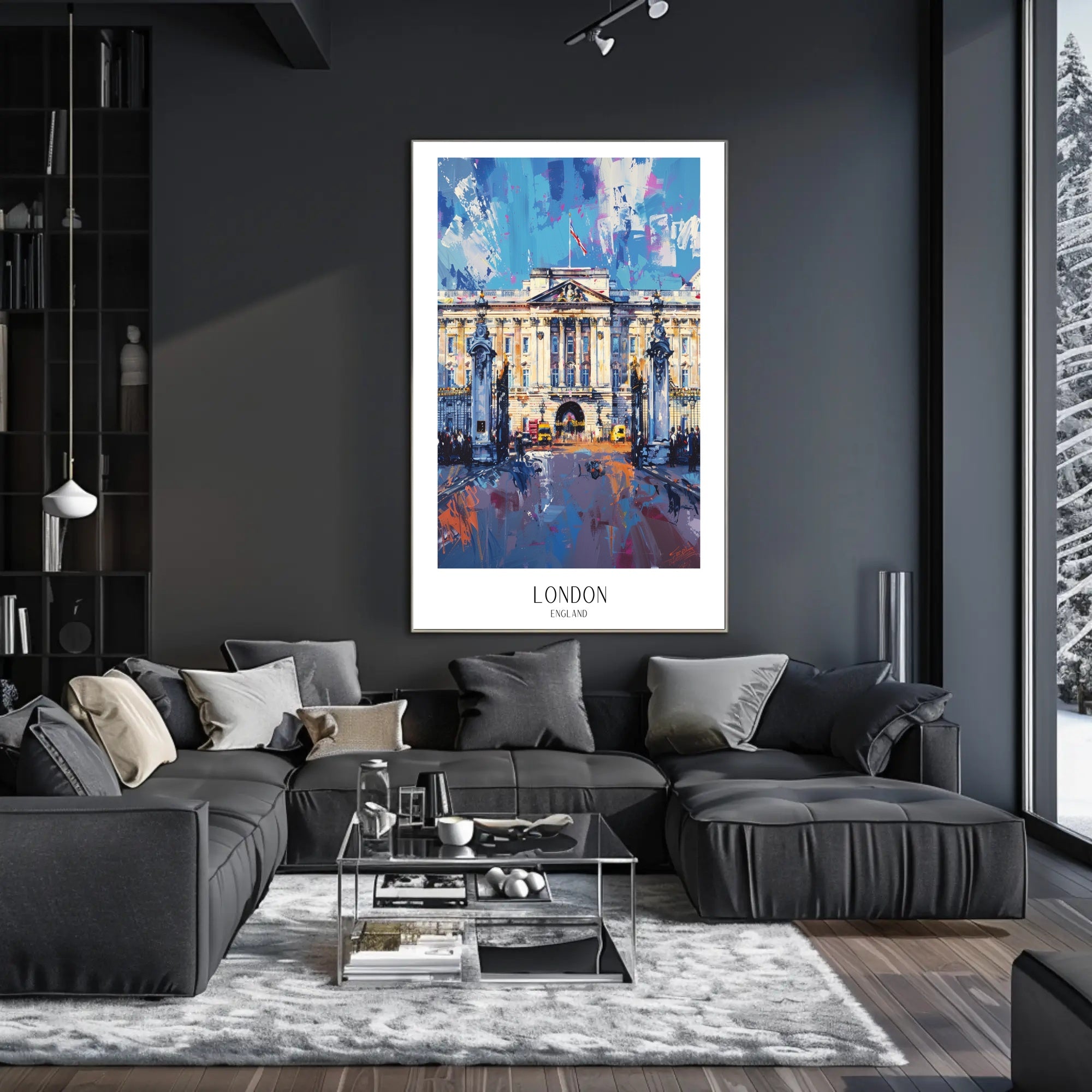 Buckingham Palace Urban Vibrancy Art Poster PosterGoat