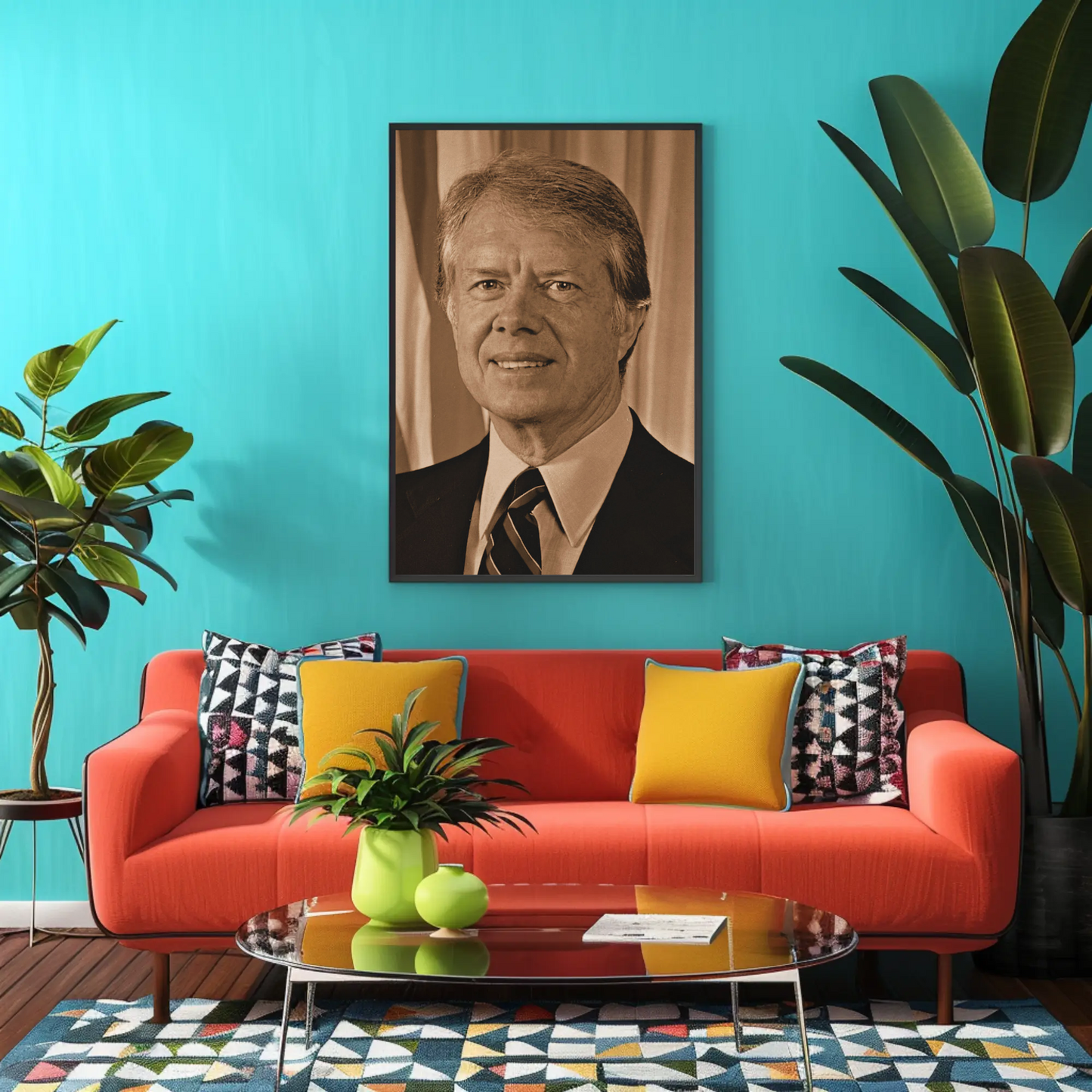 Jimmy Carter 39th President Sepia Photo