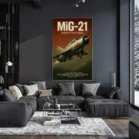 MiG-21 Fighter Jet Vietnam War Historical Poster