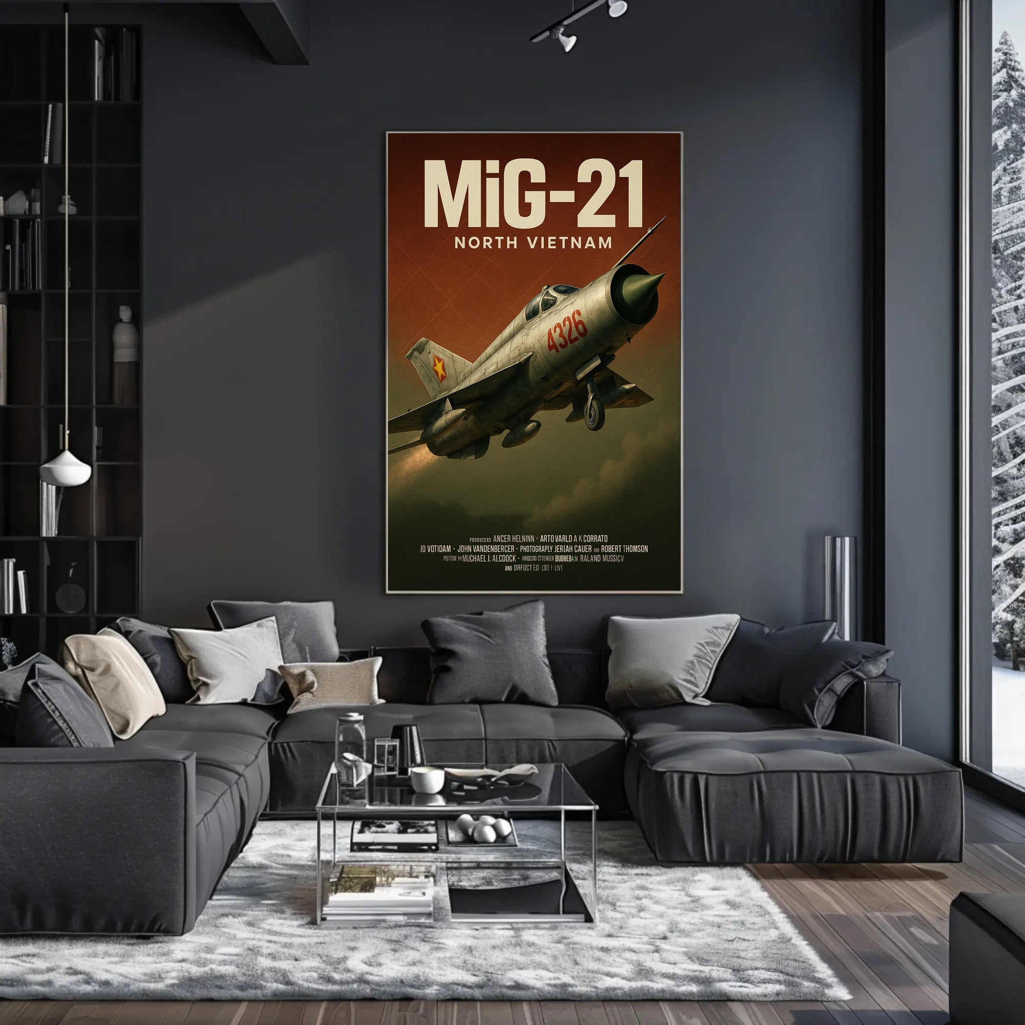 MiG-21 Fighter Jet Vietnam War Historical Poster