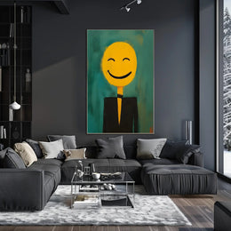 Smiley In A Suit Poster Whimsical Wall Art Print