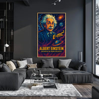 Einstein Relativity Scenic Scientific Scholarly Poster