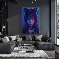 Neon Cyber Aesthetic Art Print Poster for Room Decor PosterGoat