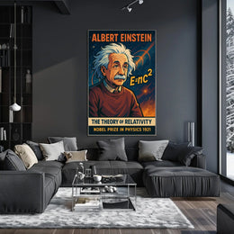 Einstein Relativity Scenic Wanderlust Poster