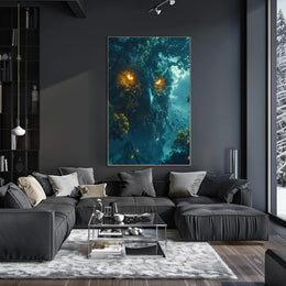 Enchanted Owl Tree Surreal Scene Fantasy or Mythology Poster PosterGoat