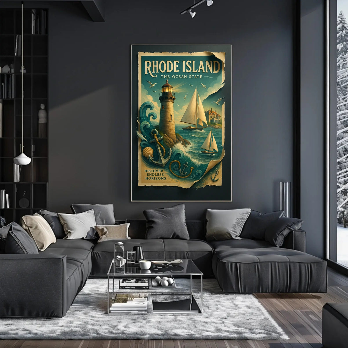 Rhode Island The Ocean State Poster