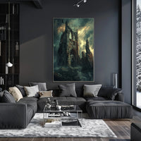 Gothic Ruins Eerie Dark Fantasy Poster PosterGoat