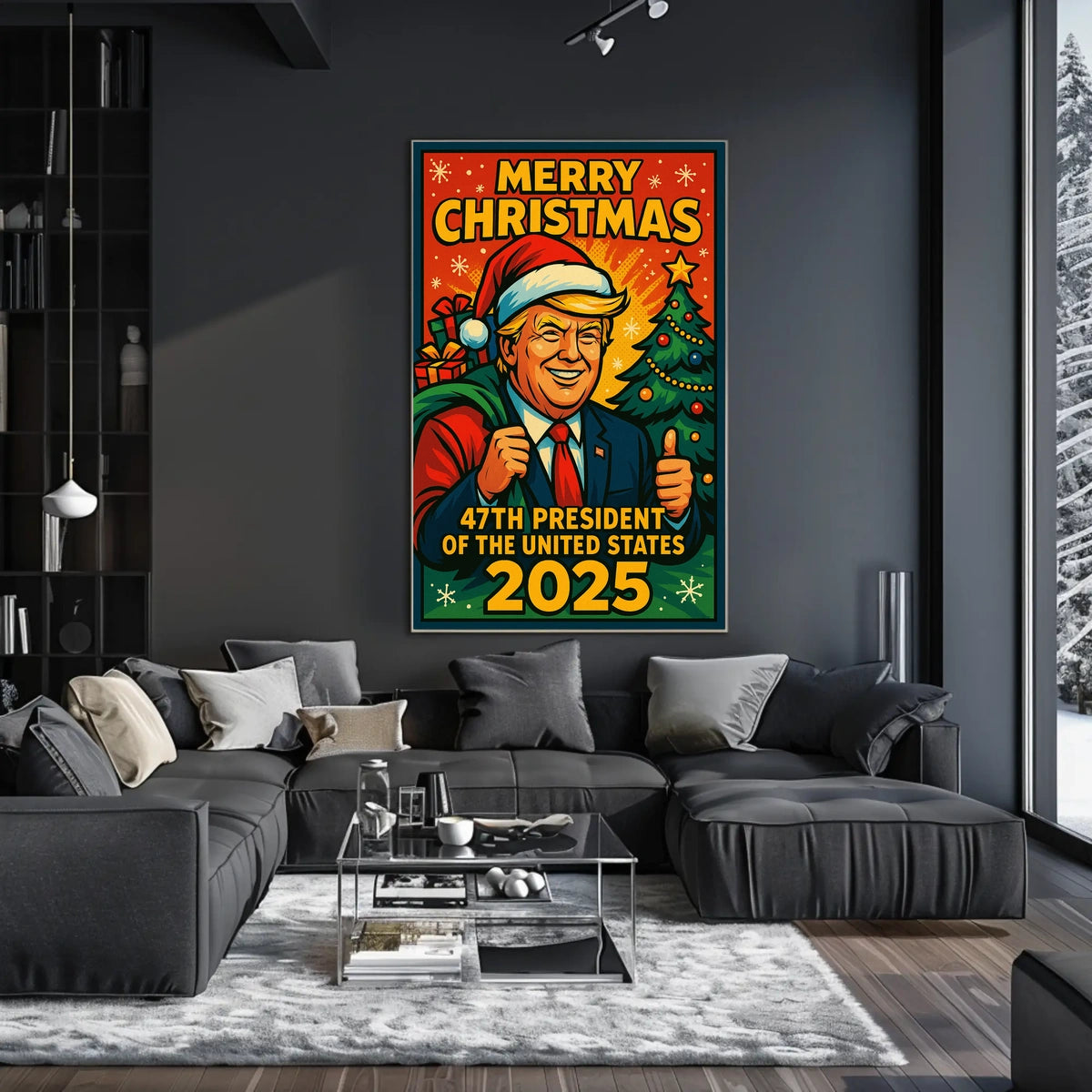 Merry Christmas 2025 47Th President Poster