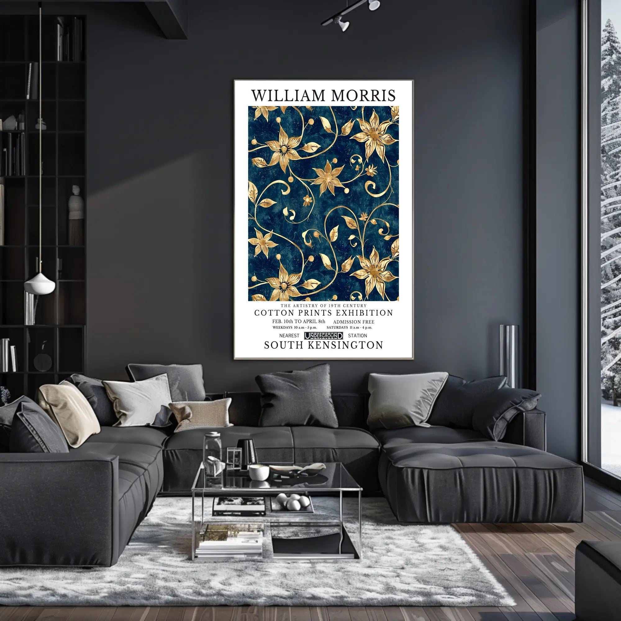 William Morris 19th Century Cotton Prints Poster