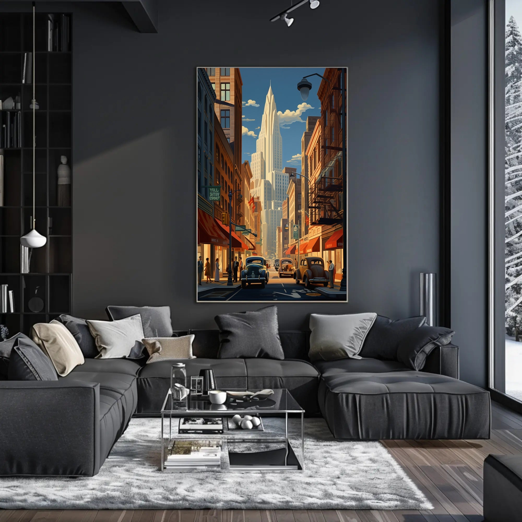 Vintage Cityscape Vintage Poster PosterGoat