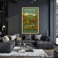 Vermont Charm Wall Art Poster Decor