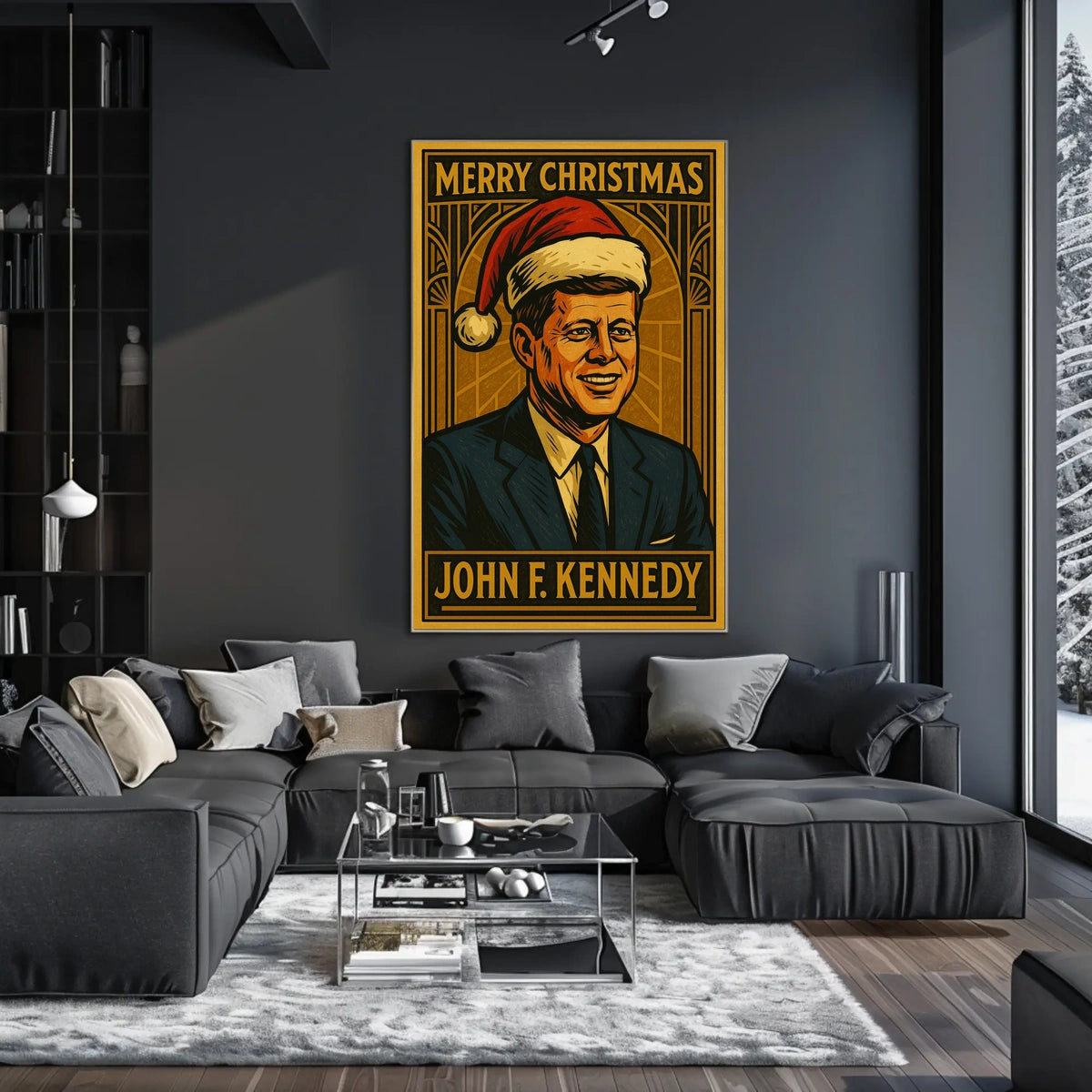 John F. Kennedy Christmas Poster