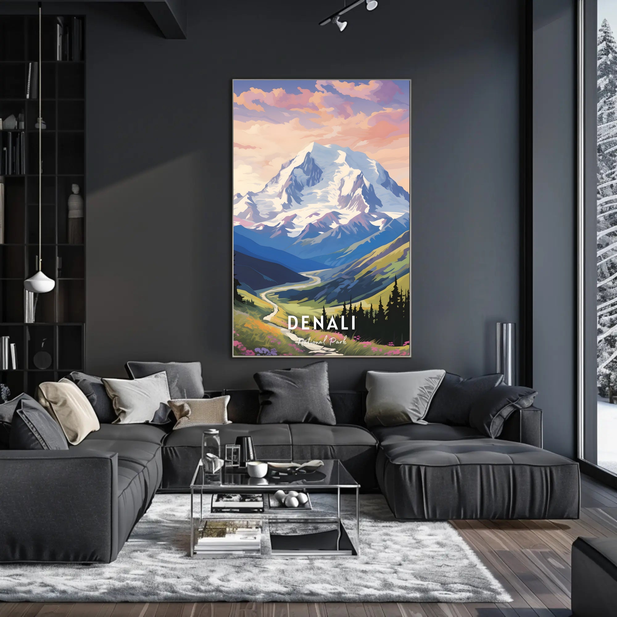Denali Scenic Beauty Captured In National Park Poster