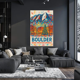 Boulder Rocky Mountain Sparkle Poster