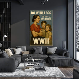 Do With Less WWII Homefront Poster Poster