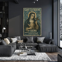 Saint Catherine of Siena Heritage Religious Art Poster
