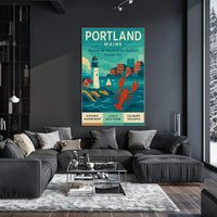 Portland Maine Vintage Travel Poster PosterGoat