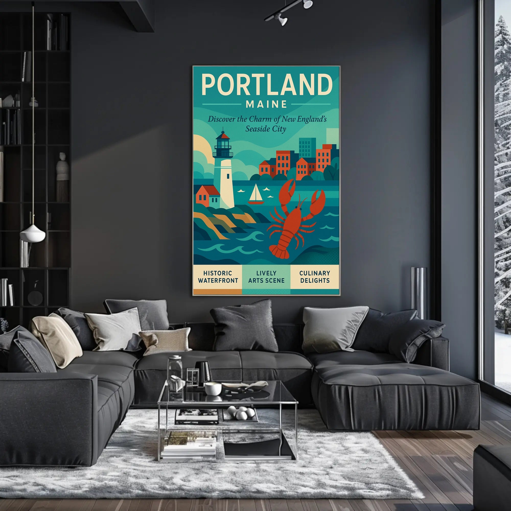 Portland Maine Vintage Travel Poster PosterGoat