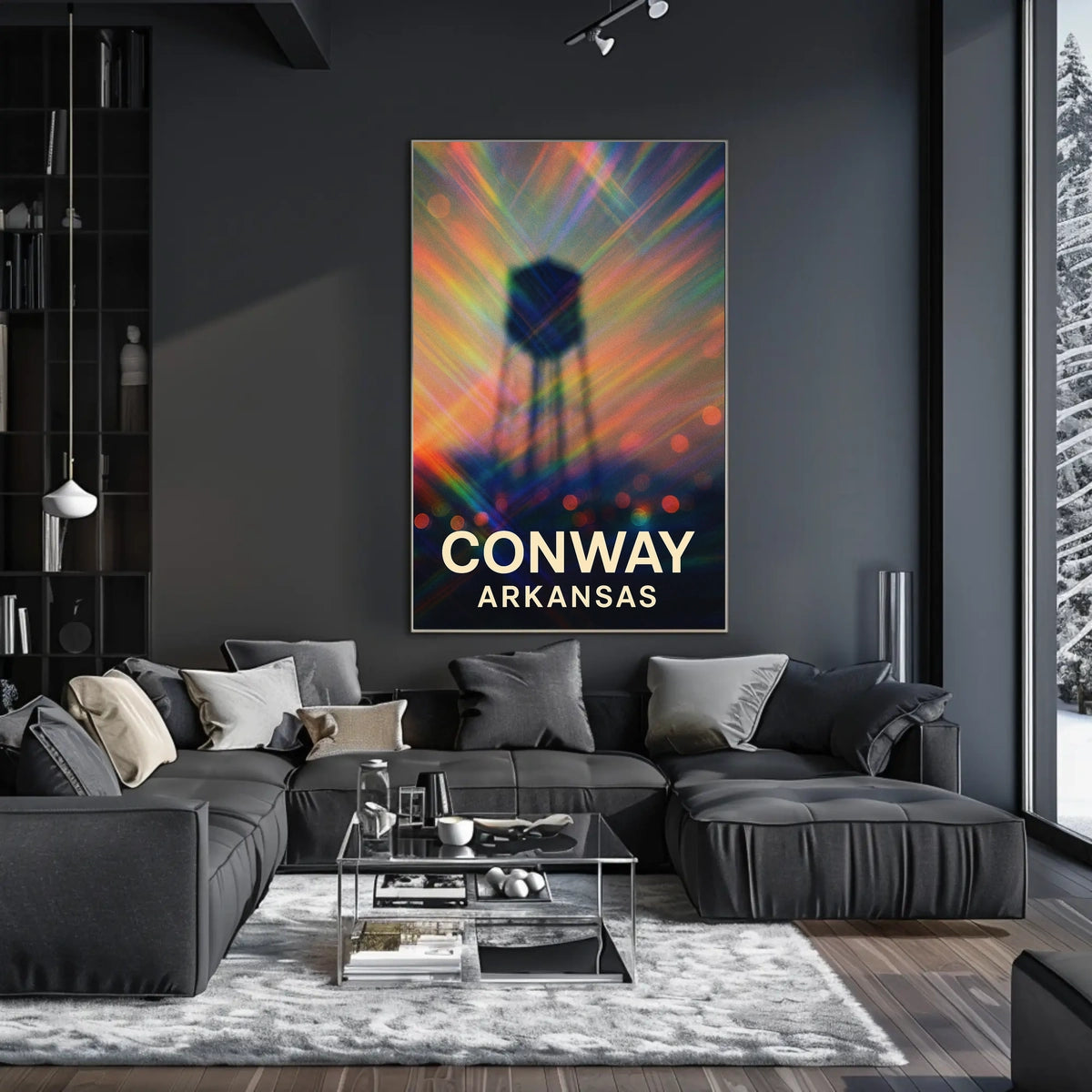 Conway Arkansas Scenic Minimalist Wanderlust Poster