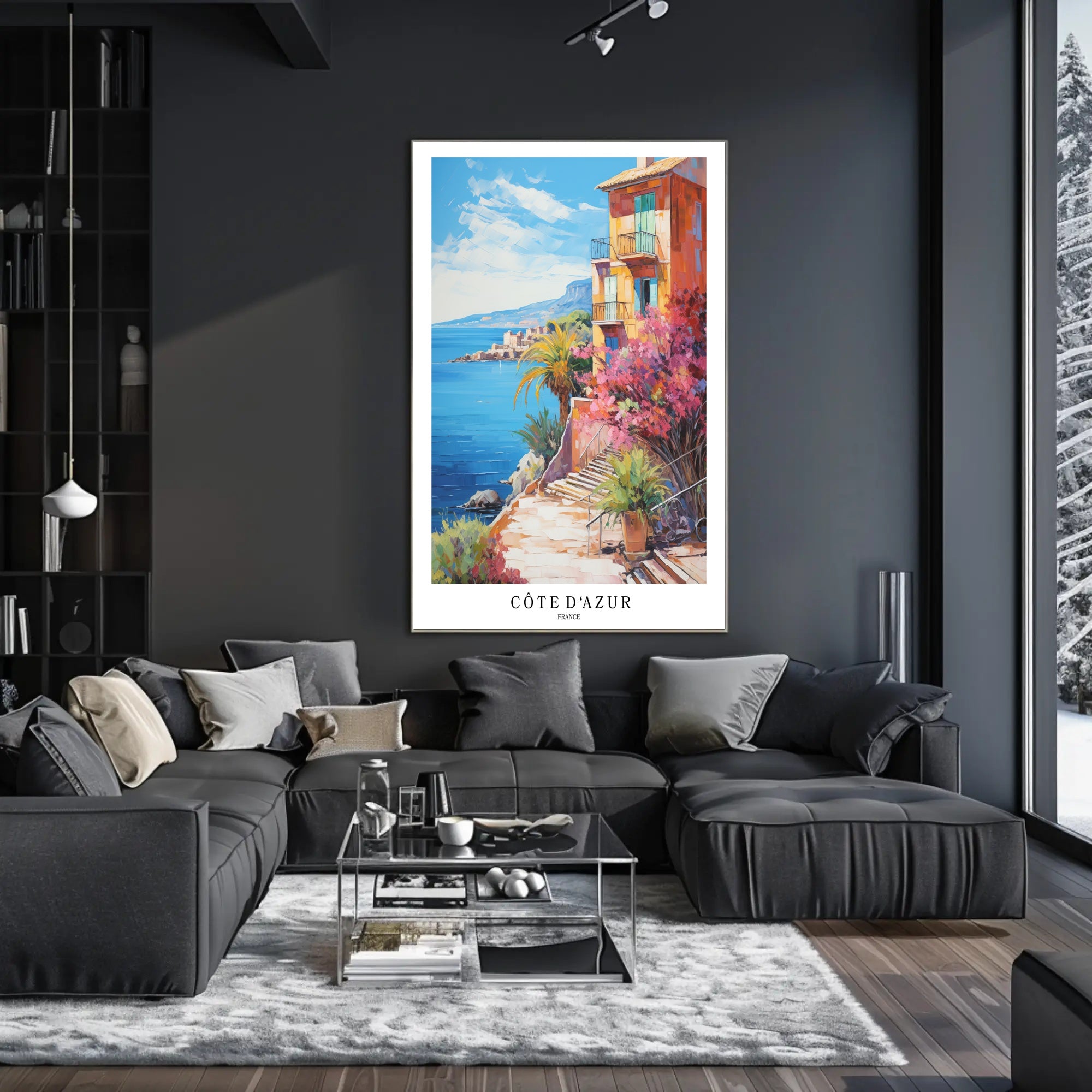 Côte d'Azur Coastal Impressionism Travel Poster PosterGoat
